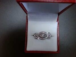 14k White Gold Diamond Band