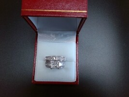 14k White Gold Wedding Set 