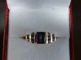 14kt Synthetic Tanzanite Fashion Ring