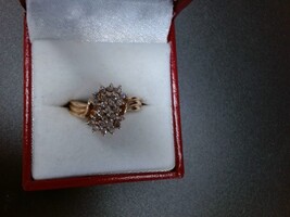 10k Yellow gold Diamond Fashion Ring