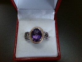 Sterling Silver with 14k Yellow gold Ring