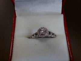 Ladies Sapphire and Diamond Engagement Ring