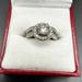 14k White Gold Halo Wedding Set 