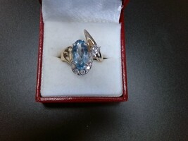 Topaz and Diamond Ring
