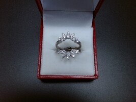 14k White Gold Ring Guard