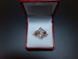  14kt Yellow Gold Pear Cut Diamond Ring