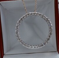  10kt Yellow Gold Circle of Life Diamond Necklace