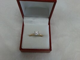  14kt Yellow Gold Round Solitaire Diamond Ring