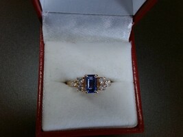  14K Tanzanite and Diamond Ring