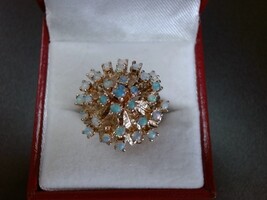 Opal Cluster Ring